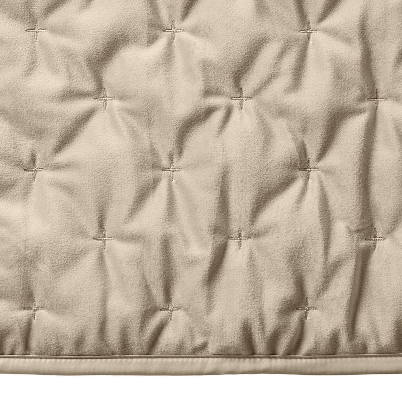 King Tan Velvet Embroidered Quilt - Better Homes & Gardens, Soft All-Season Bed Cover