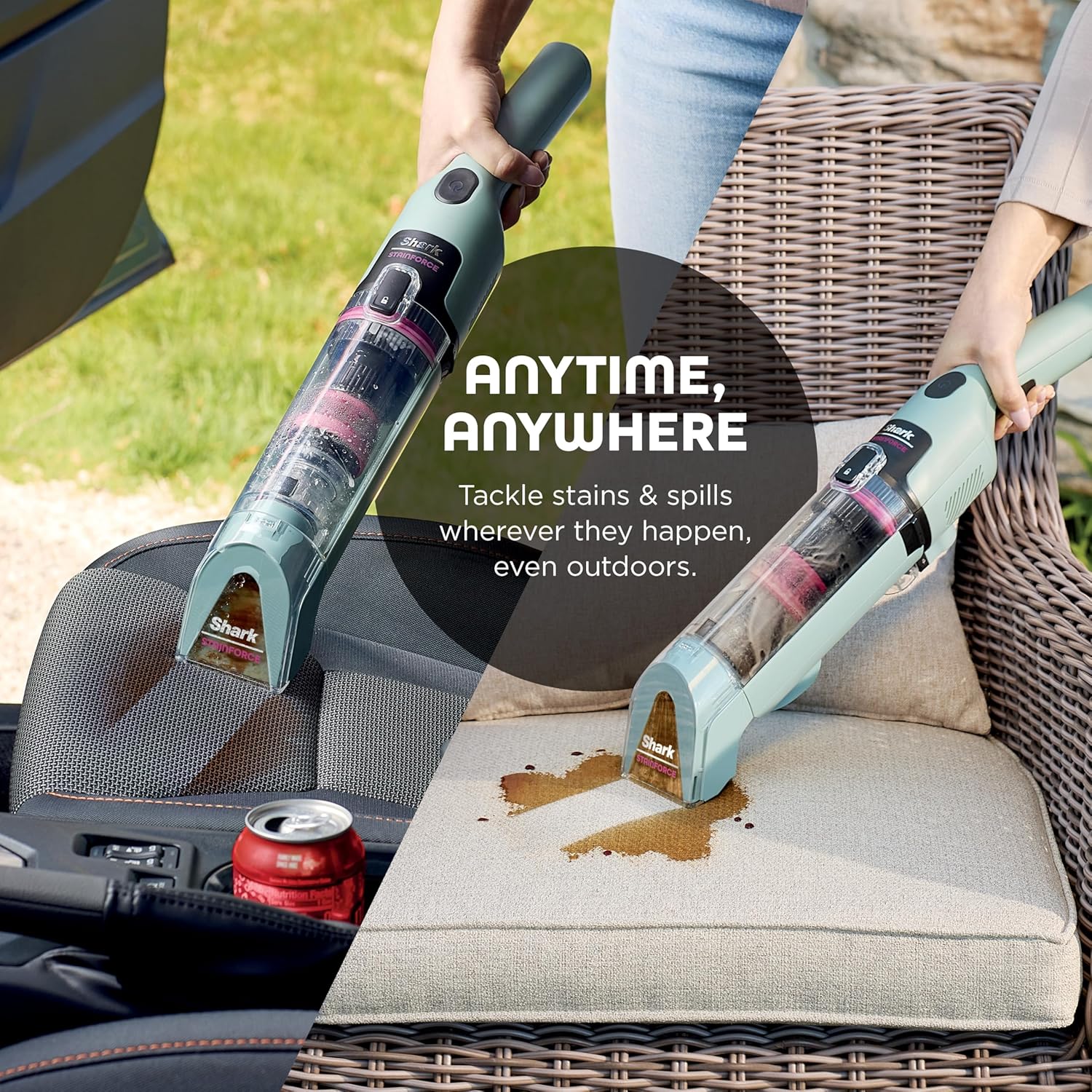 Shark StainForce Portable Spot & Odor Remover System - Cordless with Accessories & Storage Caddy