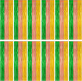 Hawaiian Party Decorations - 12 Pack Luau Backdrop Fringe Curtains | Metallic Summer Decor, 3.28 FT x 7.05 FT