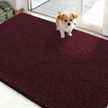 OLANLY Dog Door Mat - Absorbent Non-Slip Chenille Mat for Muddy Paws | 48x30, Quick Dry, Russet
