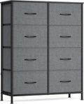 SONGMICS Dresser - Modern 8-Drawer Storage Organizer Unit for Bedroom & Entryway | Slate Gray