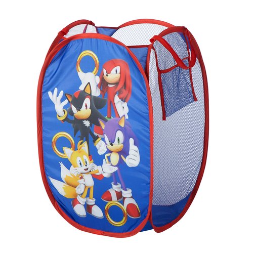 Idea Nuova Pop Up Hamper with Durable Carry Handles for Laundry, Nursery, Storage,Sonic the Hedgehog