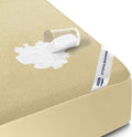 Utopia Bedding Twin Size Mattress Protector - Waterproof Terry Cover with Deep Pockets (Beige)