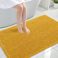 OLANLY Large Chenille Bathroom Rugs - Soft, Absorbent & Quick-Dry | 47x32, Rubber Backing, Golden Yellow