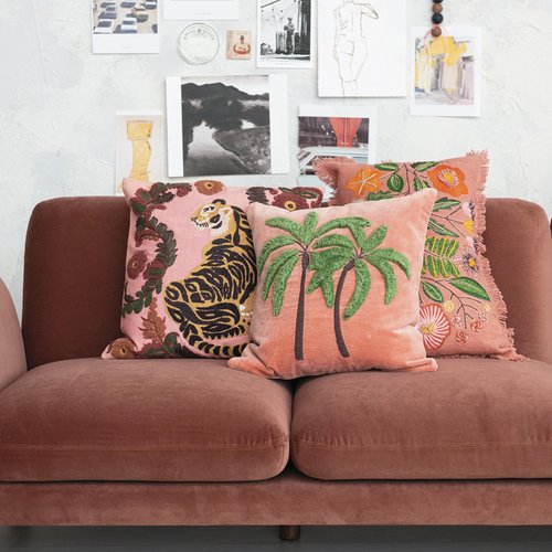 Creative Co-Op Floral Whisper Lumbar Pillow, Multicolor