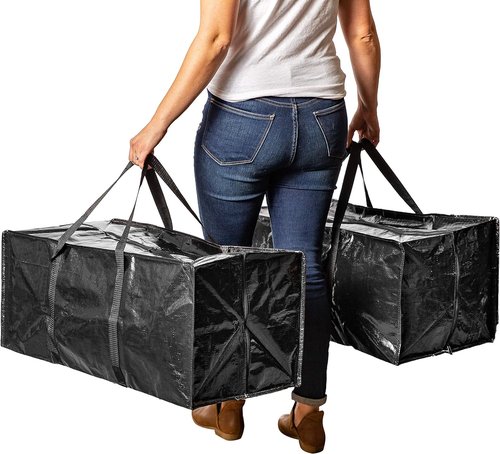 BAG-THAT! Heavy Duty Extra Large Moving Bags - Stronger Handles & Zippered Storage Totes