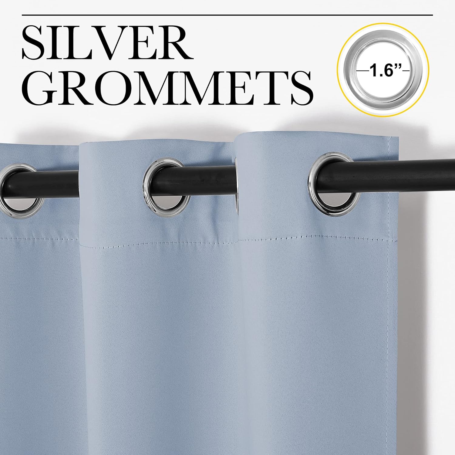 NICETOWN Vintage Blue Blackout Curtains - Thermal Insulated Drapes for Small Windows | 45" Length, 29" Wide, 2 Panels