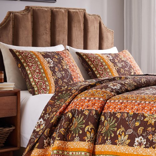 Greenland Home Barefoot Bungalow Audrey Sham, Standard 20 x 26-inch, Chocolate