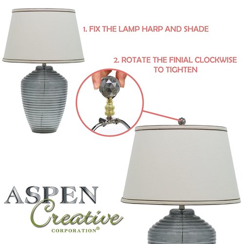 Aspen Creative 24030-41, Bumped Cylinder Finial for Lamp Shade, Steel in Antique Brass Finish, 1-1/4" Height
