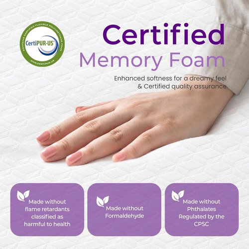 GAESTE Twin Cooling Gel Memory Foam Mattress - Medium Firm Pressure Relief | CertiPUR-US Certified, 5-Inch