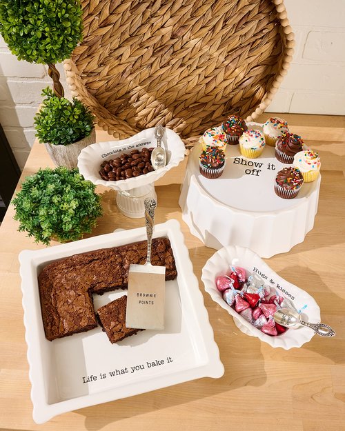 Mud Pie Brownie Baker Set, White
