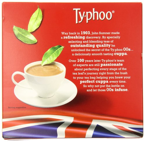Typhoo British Tea, Foil fresh teabags, 80 count (pack of 6)