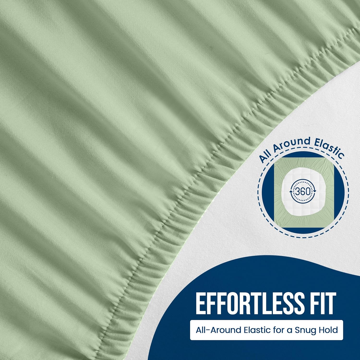 Utopia Bedding Waterproof King Size Mattress Protector - Premium 200 GSM Terry Cover, Soft & Breathable, Fitted Sheet Style with 17" Deep Pockets (Sage)