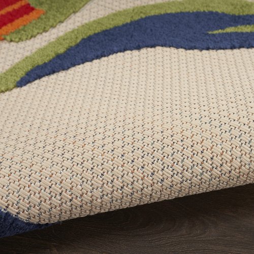 Nourison Home Aloha Multicolor 5'3" x 7'5" Area Rug - Easy Clean, Non Shedding, Bed Room, Living Room, Dining Room, Kitchen (5' x 8')
