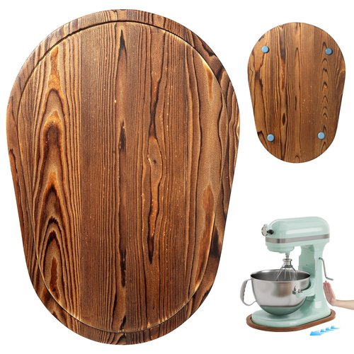ENVTEK Mixer Slider Mat, Pine Wood Sliding Tray for KitchenAid 5 & 8 Qt Stand Mixers, Anti-Slip Moving Mat & Countertop Protector, Kitchen Accessories and Attachments for Artisan Series (5-8 QT)
