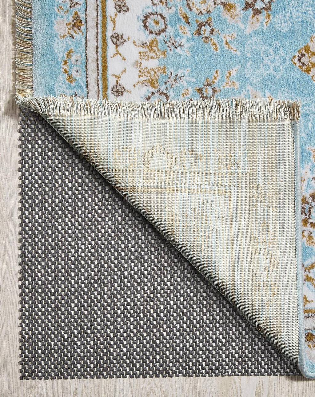 Veken Rug Pad Gripper - Non-Slip Dark Grey 2x8 Ft Mat for Hardwood & Tile Floors
