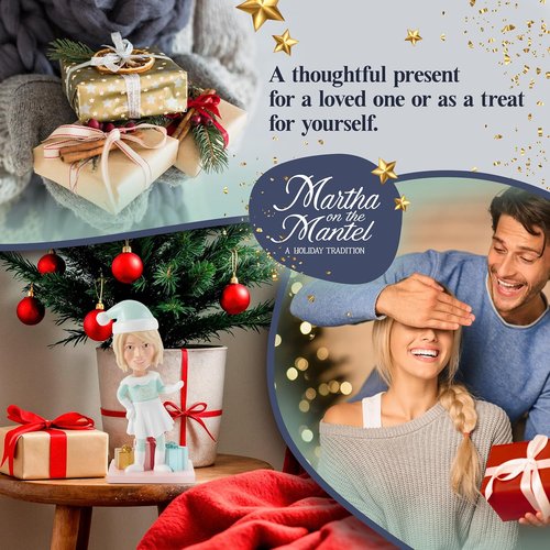Martha Stewart Bobblehead - Santa Holiday Collectible Décor | Fun Gift for Christmas & Secret Santa