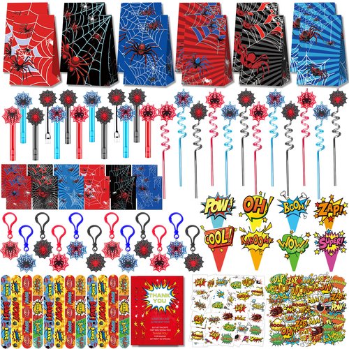 Rinfoeti 308Pcs Party Decorations Favors Supplies, Goodie Bags Fillers Stuffers for Kids Birthday Gifts