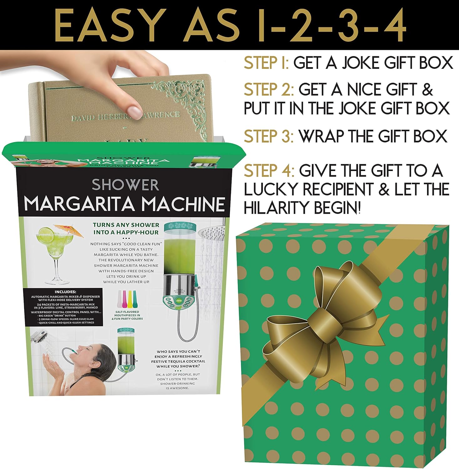 Seymour Butz Prank Gift Box - Empty Joke Box for Shower Margarita Machine | Fun Gag Gift Idea