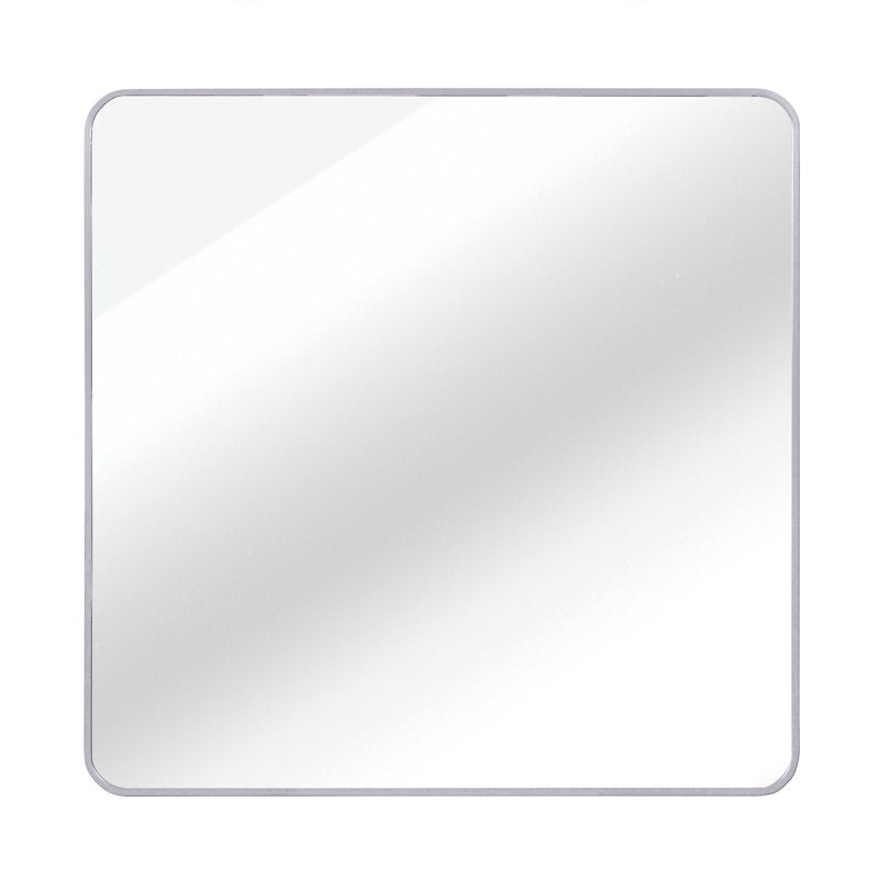 Square Metal Wall Mirror - 30x30 Inch Vanity Mirror for Bathroom & Bedroom - Silver Variation