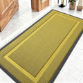 OLANLY Waterproof All-Season Front Door Mat - Sturdy Natural Rubber, Easy Clean | 47x23, Lime Green