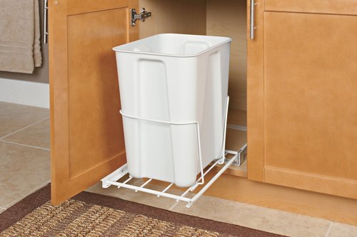 ClosetMaid Pull Out Trash Bin, 24-Quart, White