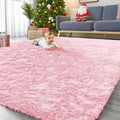OLANLY Large Area Rug - Soft Fluffy Shaggy Carpet for Living Room & Bedroom | 9x12 ft, Pink