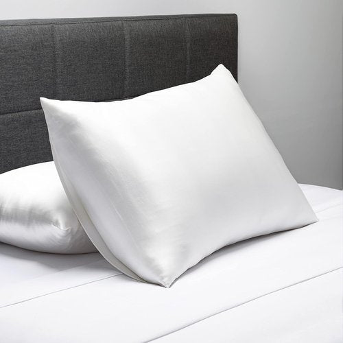 Fishers Finery 100% Pure Mulberry Silk Pillowcase Set - Luxurious White King Size (2 Pack)