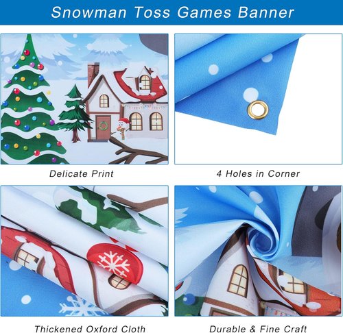 Elcoho Snow Toss Games Set - 22 Pieces with Balls & Drawstring Bag for Indoor/Outdoor Fun