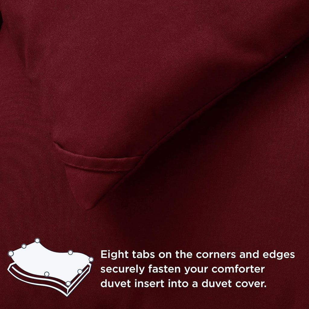 Bedsure Comforter Duvet Insert - All-Season Twin Size Quilted Down Alternative Blanket, Red 88 x 68 Inches