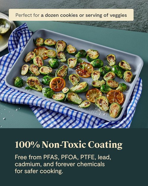 Caraway Non-Stick Ceramic Baking Sheet | Naturally Slick & Non-Toxic | Medium (15" x 10") - White