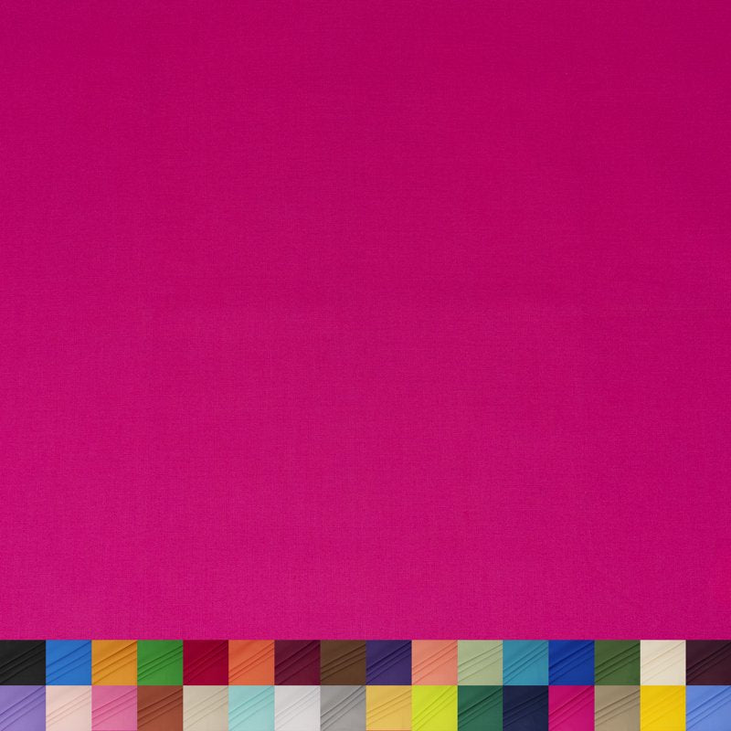 Pink Cotton Fabric 1 Yard - Magenta Solid Quilting & Sewing Material - 44" Wide (3 Pack)