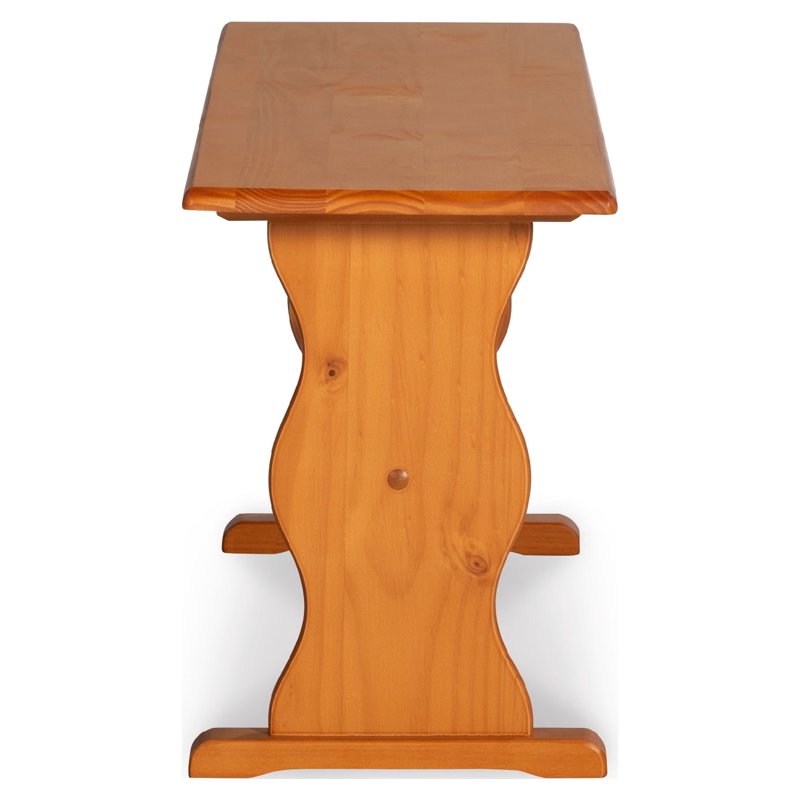 Farmhouse Dining Bench - Solid Pine with Honey Brown Finish