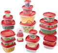 Rubbermaid Easy Find Lids | 42-Piece Food Storage Container Set in Racer Red - Organized & Convenient
