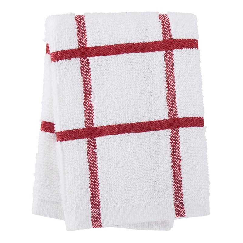 4-Pack Woven Kitchen Dish Cloth Set - 12x12 in, Red Sedona, 5 Pack