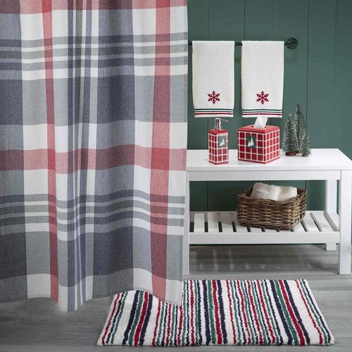 Izod - Bath Rug, Soft & Absorbent Bath Mat with Non-Skid Backing, Holiday Home Decor, Dorm Room Essentials (Nordic Collection, 20" x 32")