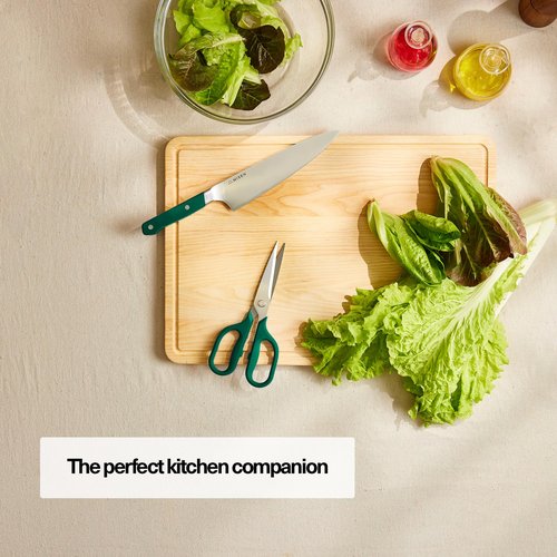 Misen Heavy Duty Kitchen Shears - Comfortable Ambidextrous Scissors for Meat, Poultry, Herbs & More - Easy to Clean - German Stainless Steel - Large | Green