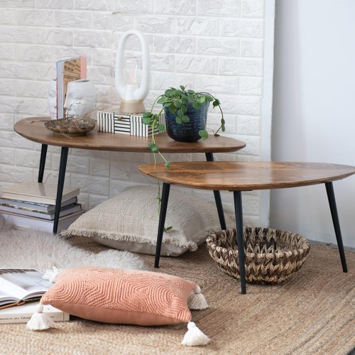 Small Woven Buri and Banana Fiber Basket Organizer Decor for Storage, Natural and Brown