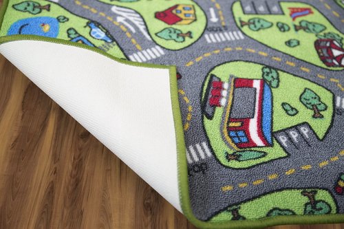 Kids Rugs Carpet Giant Large 80" x 40" Playmat City Life - Learn & Have Fun Safe! Children's Educational, Road Traffic System, Multi Color, Play Mat Rug Great for Playing Cars, Bedroom Playroom, Area
