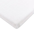 Babyletto Muslin Baby Bassinet Sheets for Girls & Boys - GOTS Certified Breathable Organic Cotton Bassinet Cover - Baby Boy Bassinet Sheets Rectangle - 360° Fitted Bedside Bassinet Sheets, White