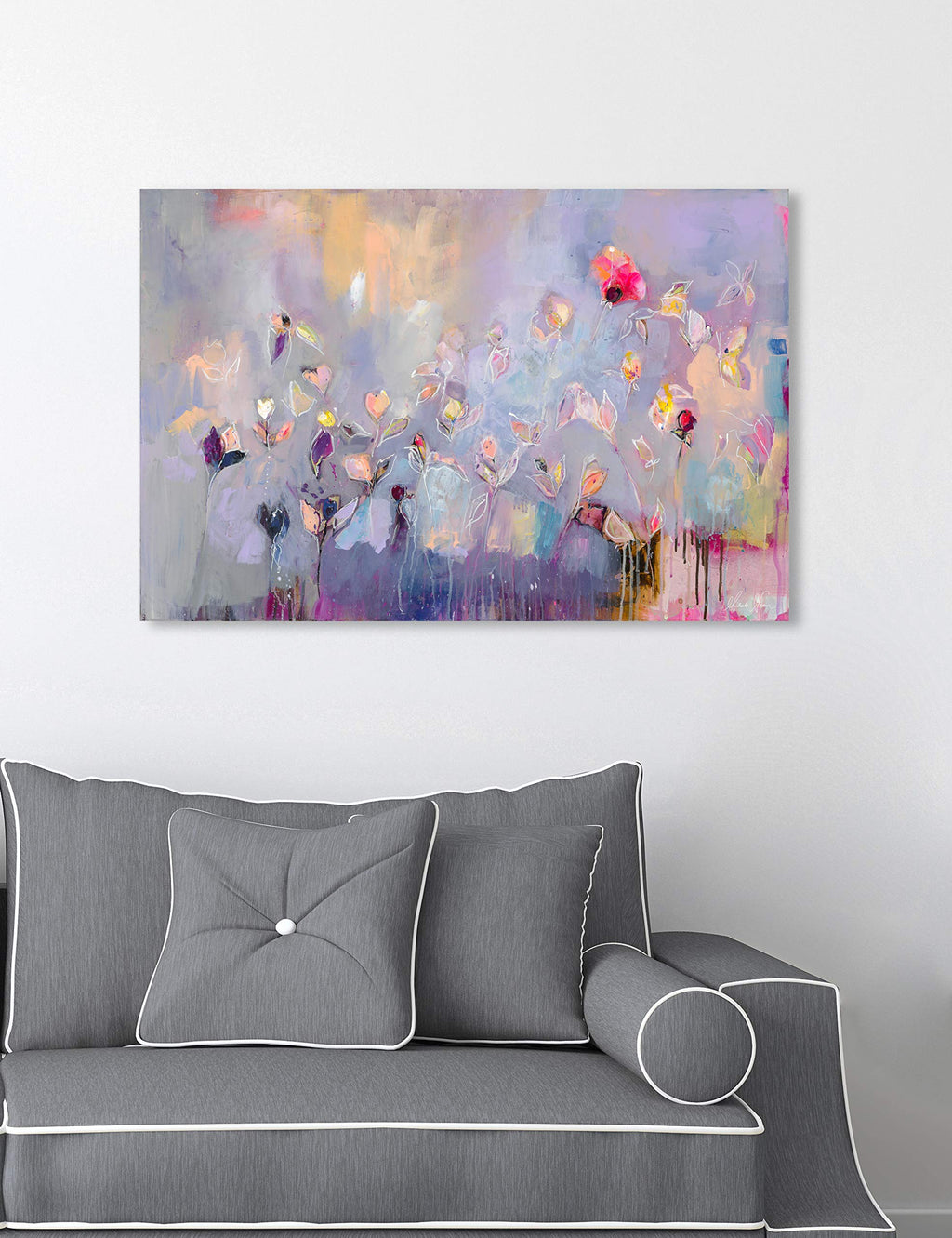 The Oliver Gal Artist Co. Abstract Wall Art Canvas Prints '18366 Michaela Nessim - Infinitely Divine' Home Décor, 24" x 16", Purple, Pink