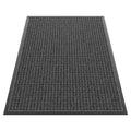 HOMEK Sturdy Front Door Mat Outside Entrance, 4' x 3' All-Season All-Weather Doormat Waterproof, Stain and Fade Resistant, Natural Rubber Indoor Outdoor Welcome Door Mat Trap Dirt