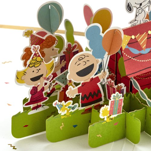 Hallmark Signature Paper Wonder Peanuts Pop Up Birthday Card (Celebrate)