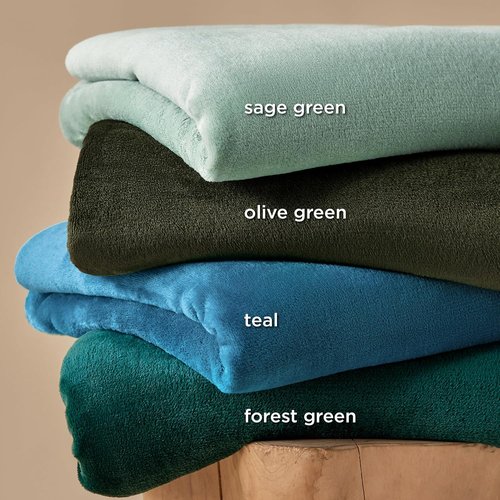 Bedsure GentleSoft Fleece Blanket - King Size Sage Green, 280GSM Soft & Cozy for Bed, Sofa, Travel