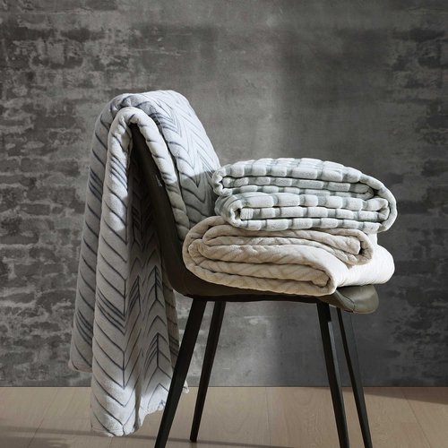 Kenneth Cole - Queen Blanket, Soft Plush Bedding, Cozy Home Decor (Delancey Tipped Black, Queen)