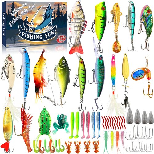 2026 Fishing Advent Calendar - Premium 24-Day Lure Countdown Set for Anglers | Perfect Christmas Gift for Fishing Enthusiasts