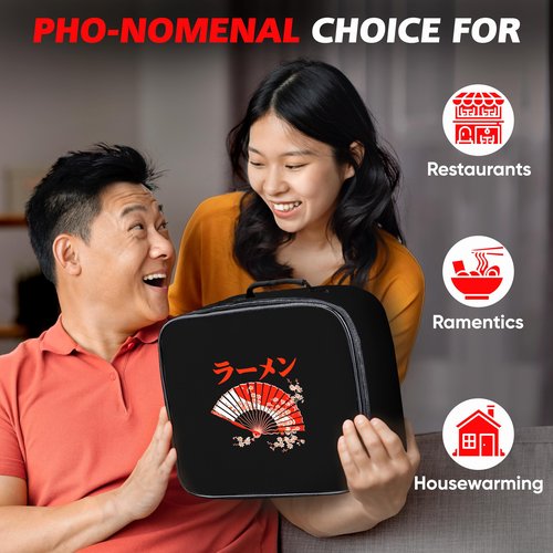 Japanese Ramen Bowl Set of 4-20 Pcs, 32 Oz Ceramic Microwaveable & Dishwasher Safe Large Noodle Bowls with Lid & Built-In Chopstick Holder, Pho, Udon, Thai, Korean, Rice - 6.5 Inch