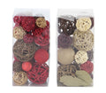 Deco 79 Dried Plant Handmade Orbs & Vase Filler with Varying Designs, Set of 2 6"W, 12"H, Multi Colored