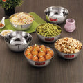 HAZEL Stainless Steel Serving Bowl Set of 6 | 600ml Each | 15cm Diameter Lunch Vati | Durable, Rust Resistant, Ideal for Daily Meals & Kitchen Use