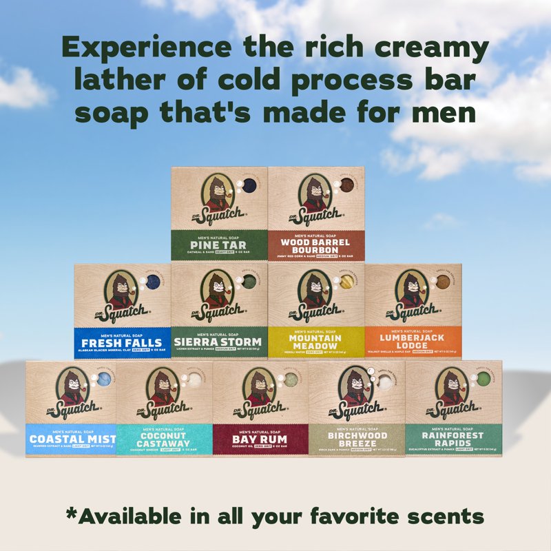 Summer Citrus Natural Bar Soap for Men - Exfoliating Body Soap with Shea Butter